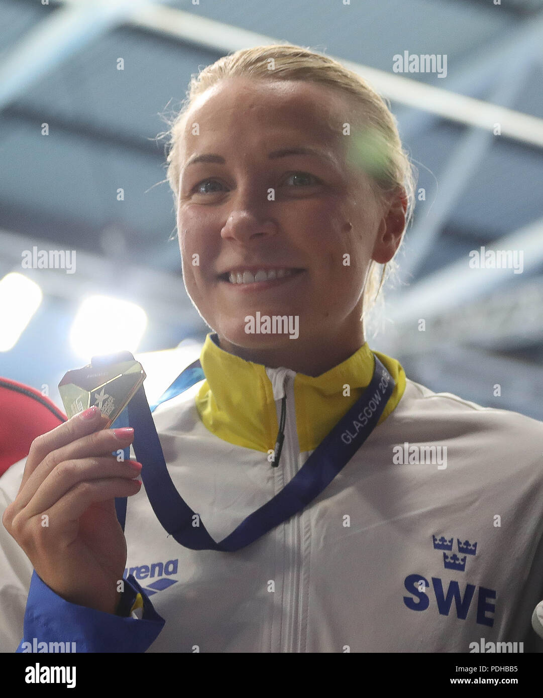 Sarah Sjoestroem (Suède) au cours de la natation Championnats d'Europe 2018, Glasgow Tollcross au Centre International de Natation, à Glasgow, Grande-Bretagne, Jour 8, le 9 août 2018 - Photo Laurent Lairys / DPPI Banque D'Images