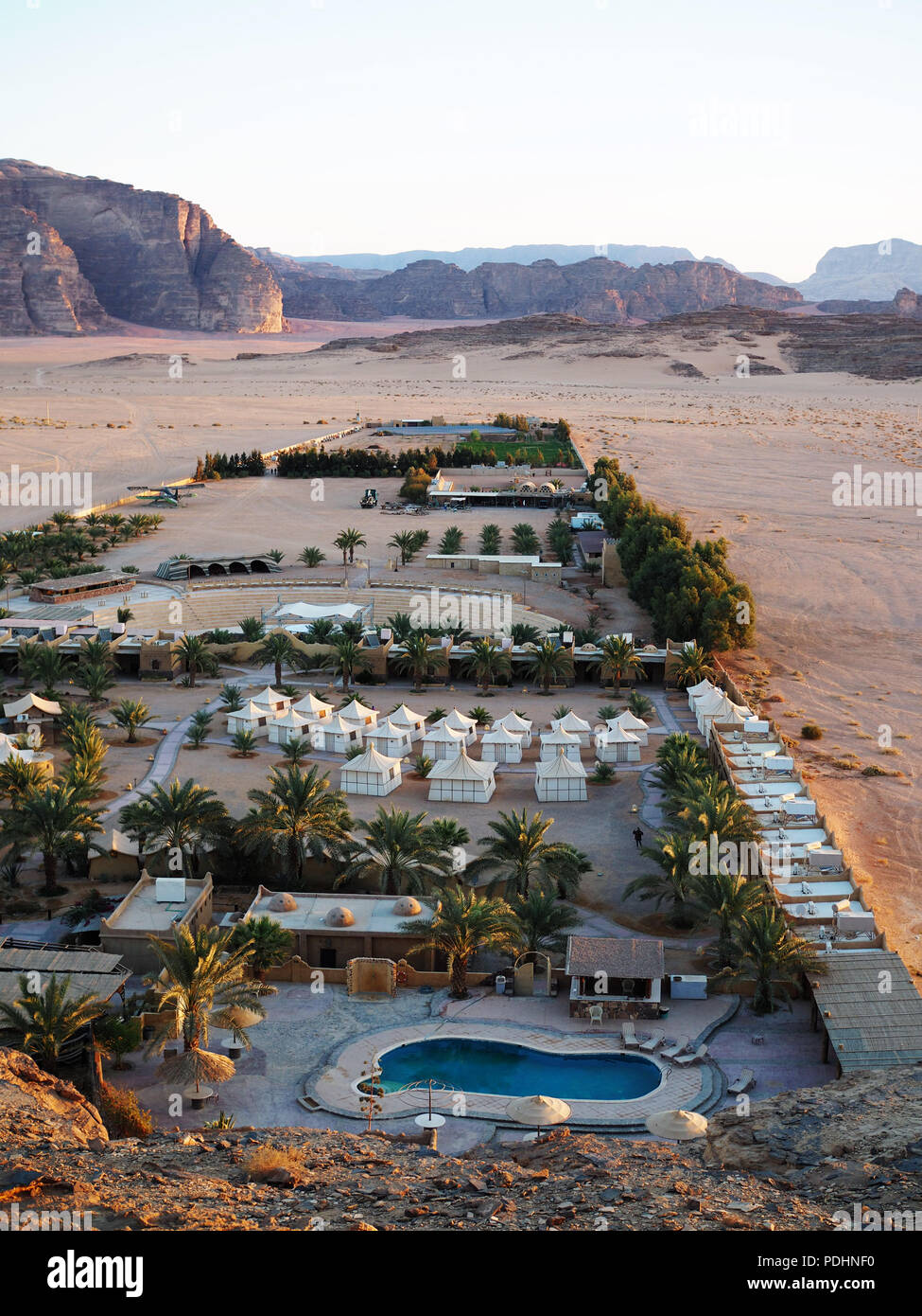 Wadi Rum desert camp, Jordanie Banque D'Images