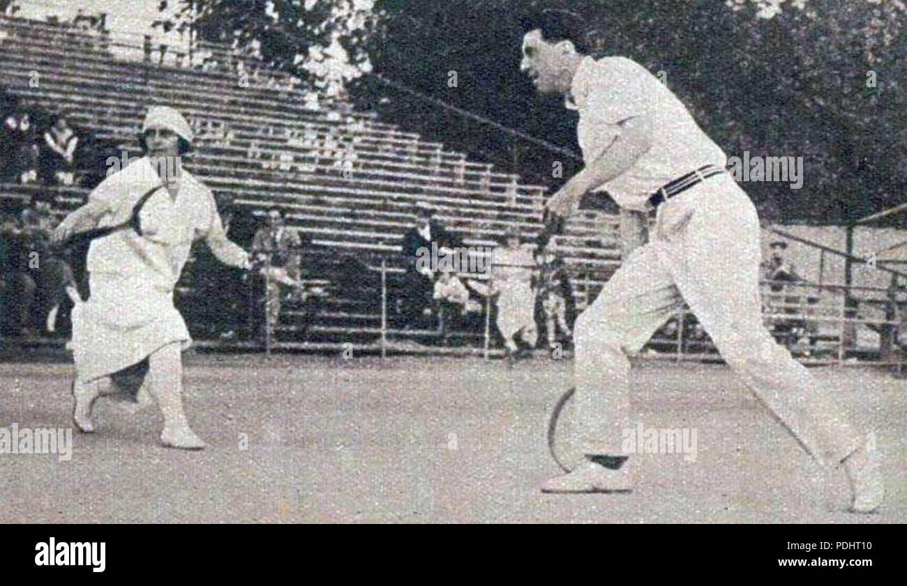 279 Richard Williams et Hazel Hotchkiss Wightman, victorieux du double mixte aux JO de 1924 Banque D'Images