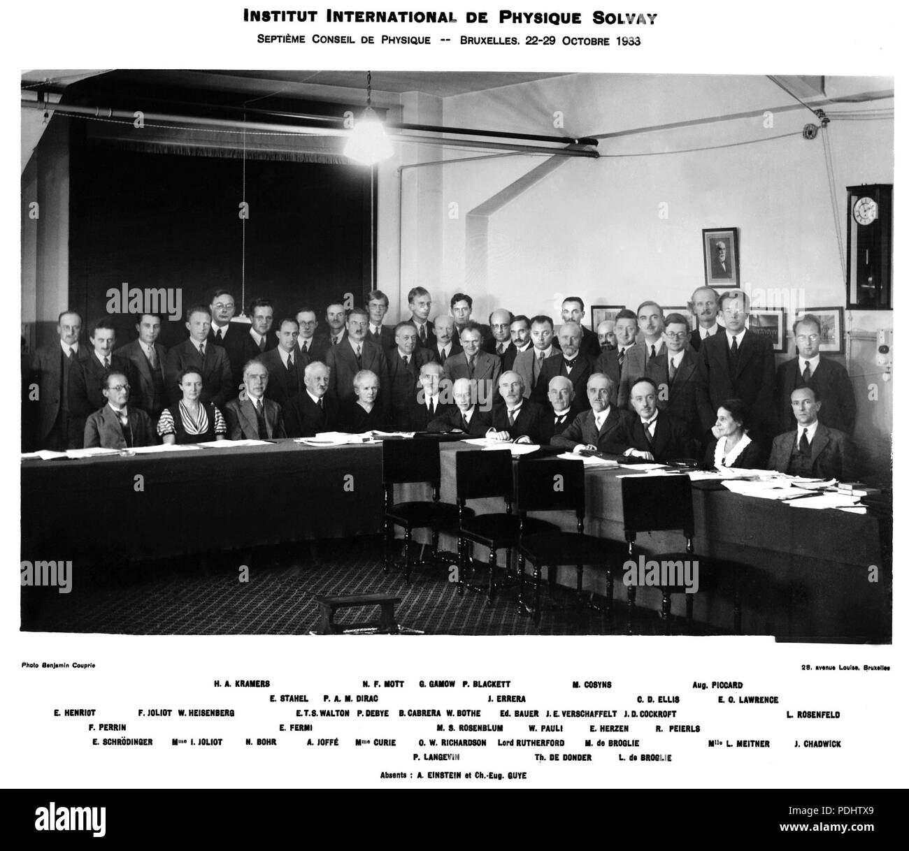 298 Solvay1933Grand Banque D'Images