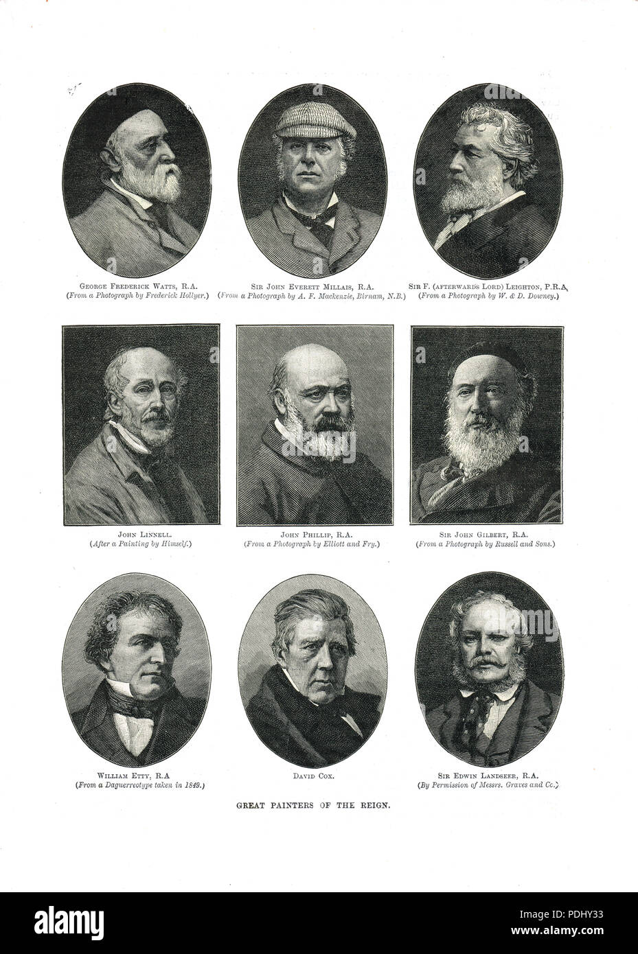 Grands peintres du 19e siècle Banque D'Images
