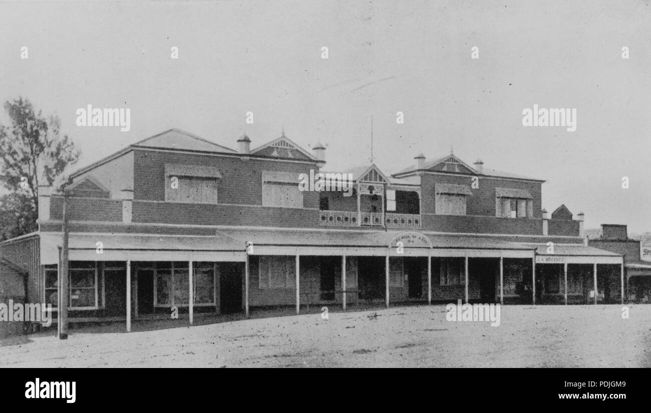 129 Deuxième École des Arts Building Mount Morgan ca. 1910 Banque D'Images