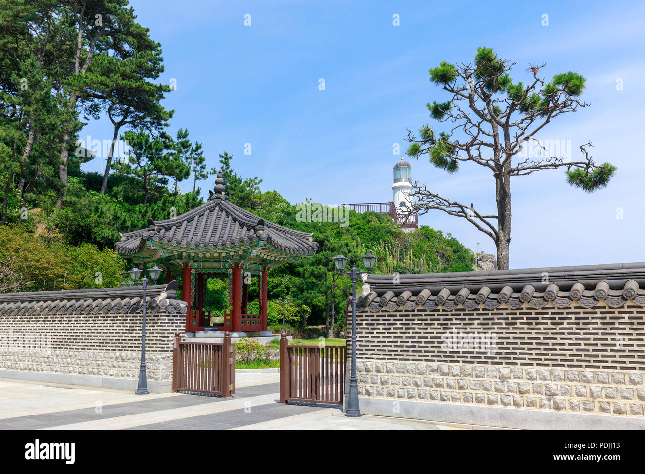 Busan, Corée du Sud - Jul 7, 2018 : Nurimaru, maison de l'APEC sur l'île de Dongbaekseom localiser Haeundae de Busan, en Corée du Sud. Banque D'Images