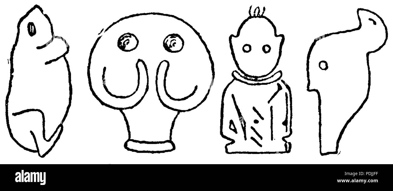 363 Uråldriga amuletter egyptiska, Nordisk familjebok Banque D'Images