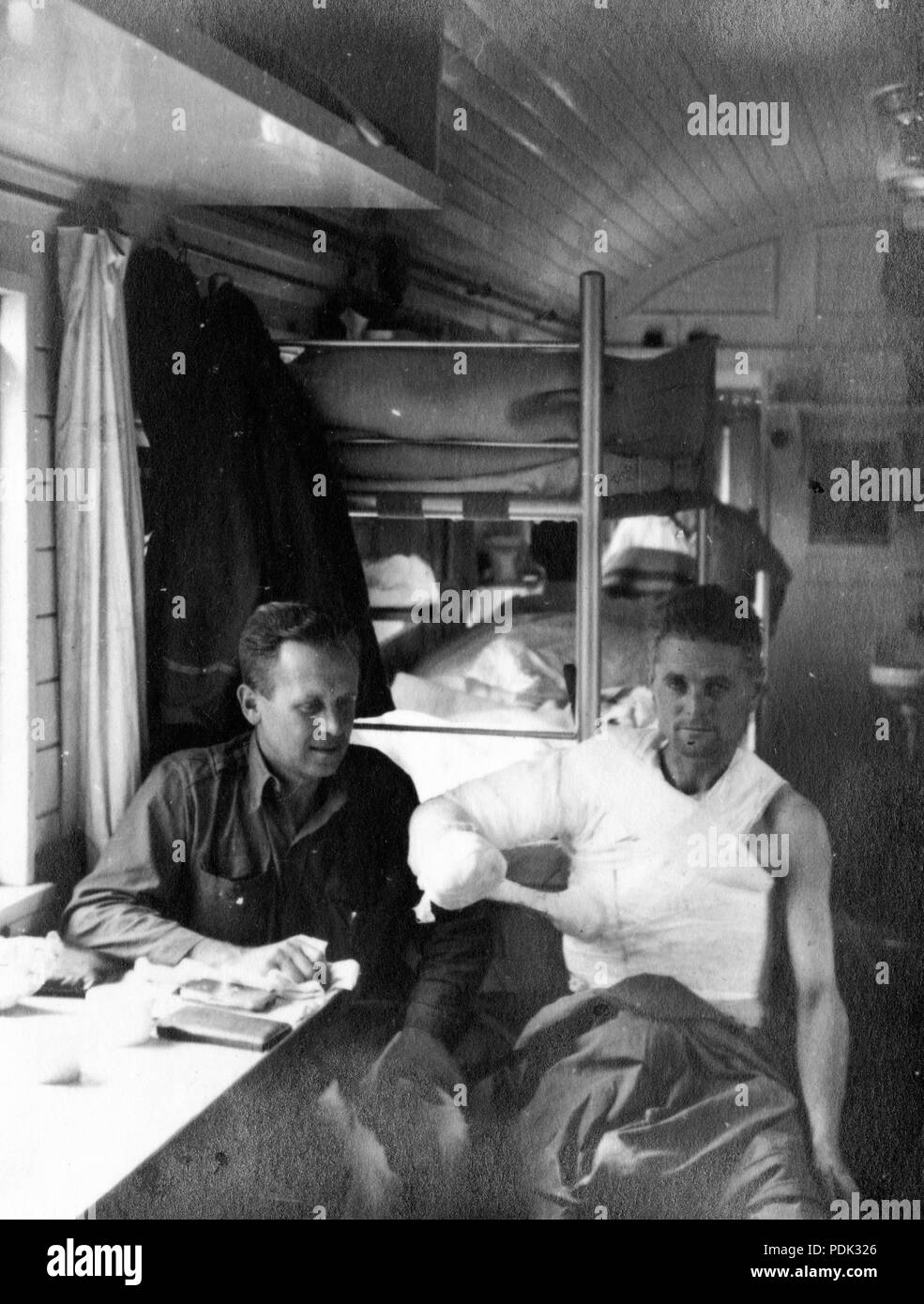 381 blessés, l'amputation, hôpital-train Fortepan 73906 Banque D'Images