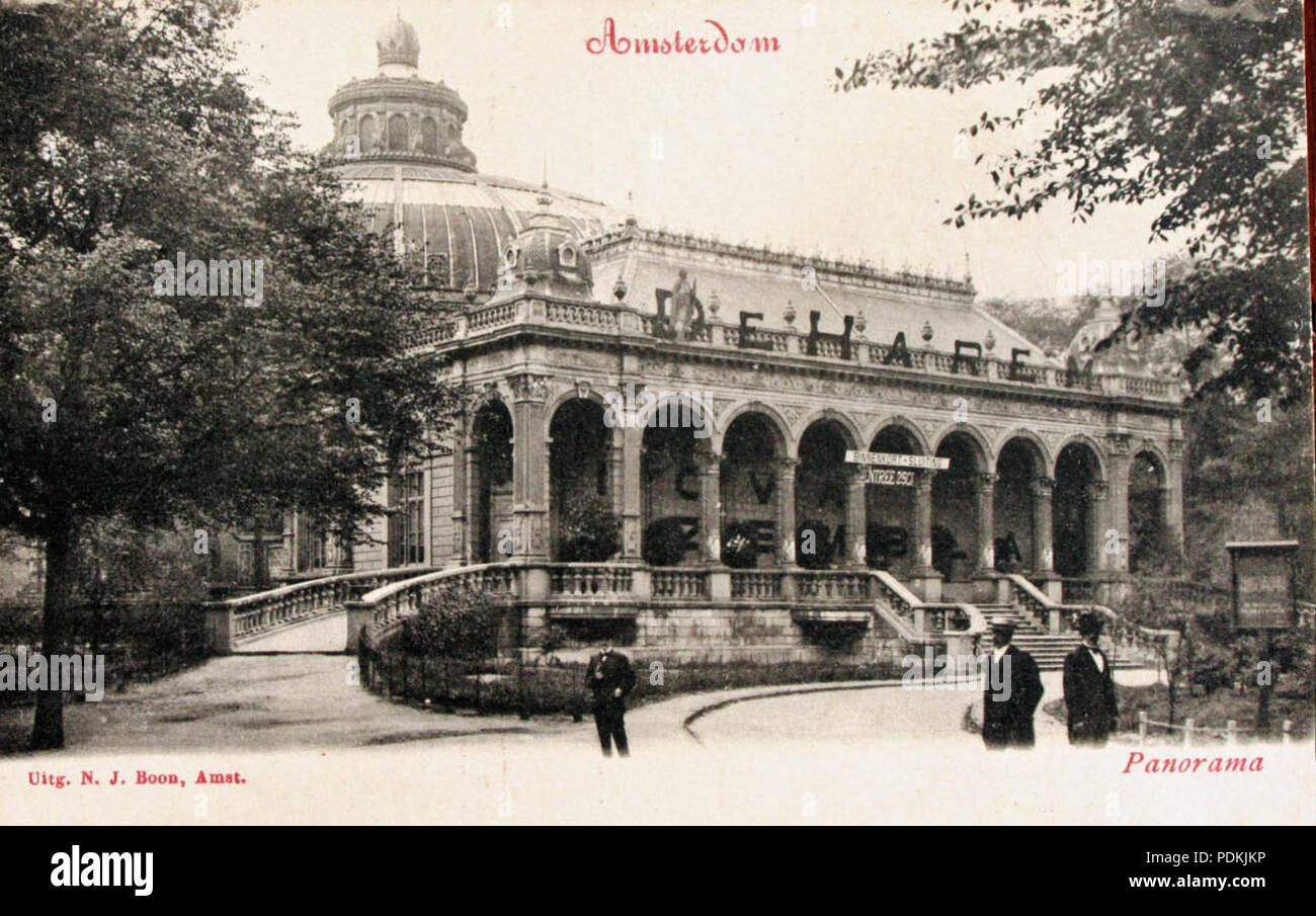 265 Plantage Middenlaan Panorama 1900 (ansichtkaart) Banque D'Images