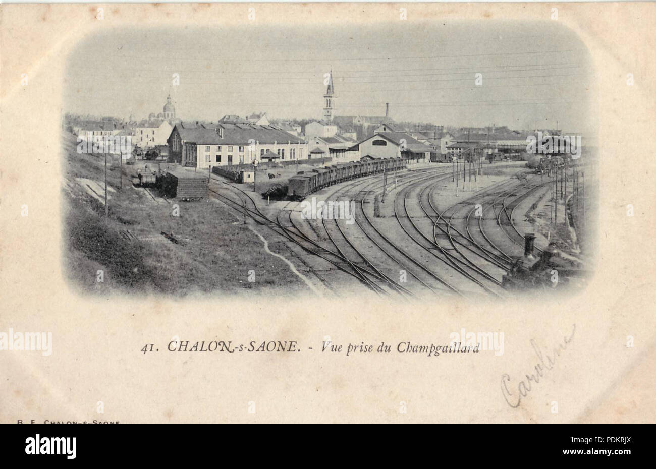 BF 79 41 - Chalon-S-SAONE - Vue prise de Champgaillard Banque D'Images BF 79 41 - Chalon-S-SAONE - Vue prise de Champgaillard Banque D'Images