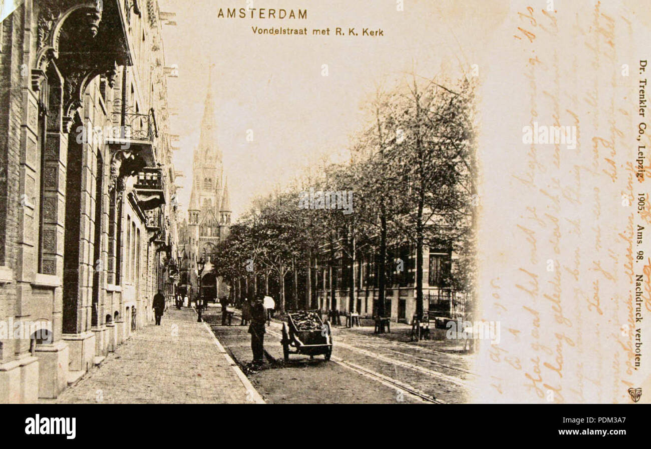 Vondelstraat 372 rencontré Vondelkerk voor 1880 Banque D'Images