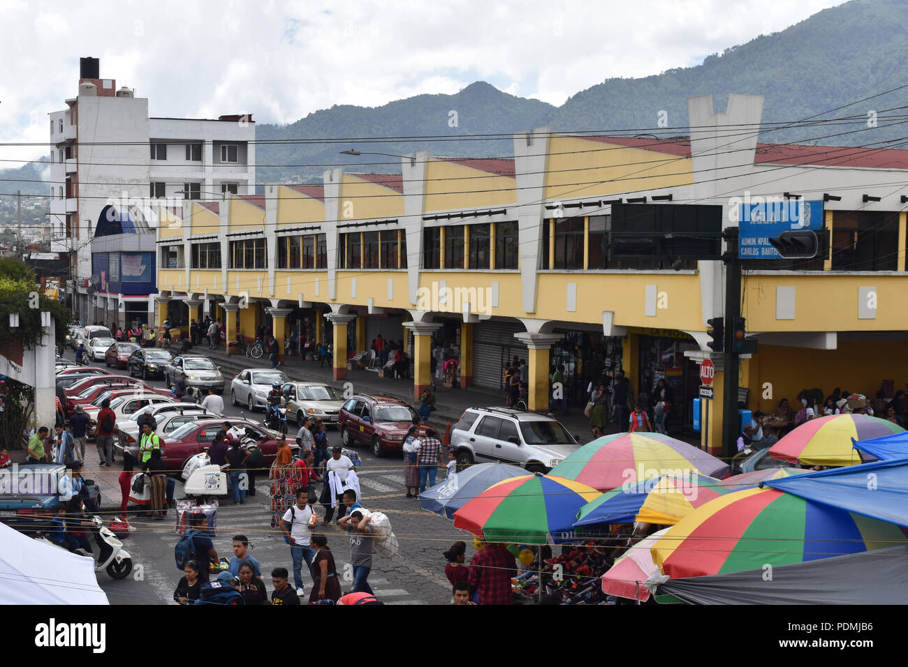 Les rues du centre-ville de San Marcos, Guatemala. Le 12 juillet 2018. Banque D'Images