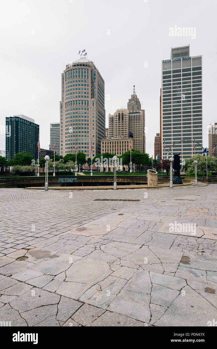 Hart Plaza, à Detroit (Michigan) Banque D'Images