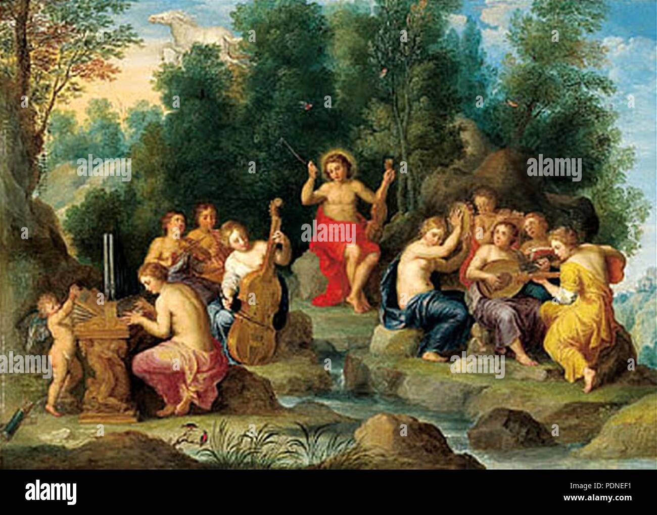 Classicisme Apollo And The Muses On Mount Helicon