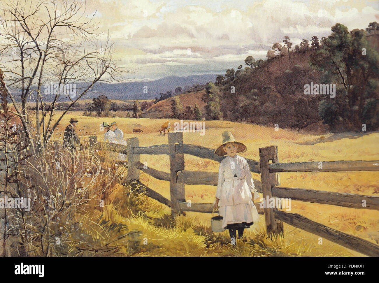 74 Julian Ashton - Le coin de l'Enclos, 1888 Banque D'Images