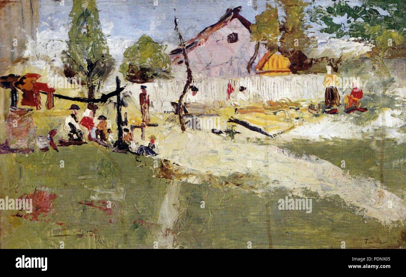 Baltazar Apcar - Peisaj la Herastrau. Banque D'Images