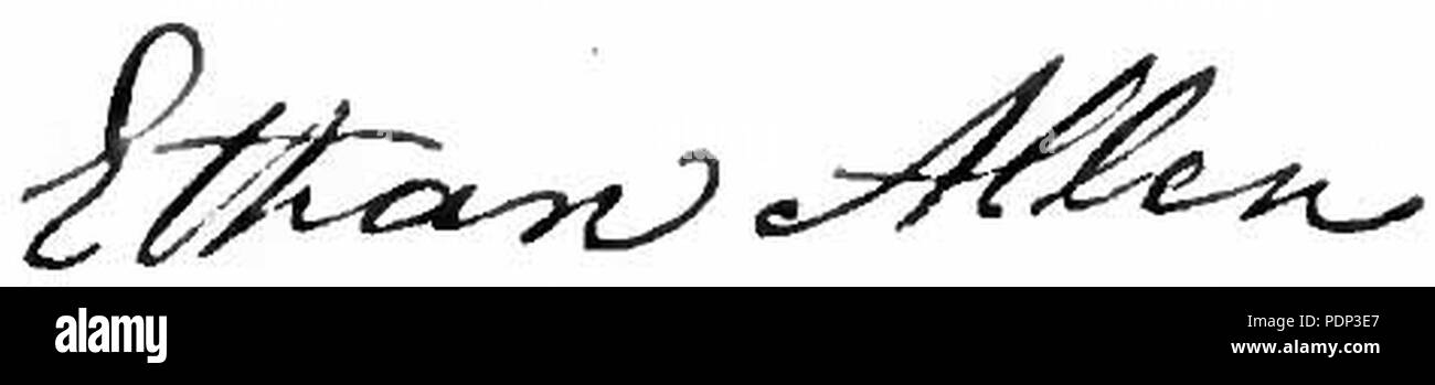 Appletons' Ethan Allen signature. Banque D'Images