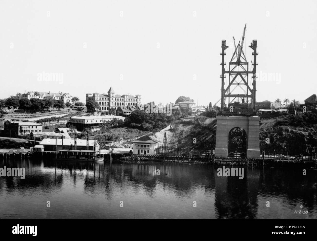 41938 - Story Bridge en construction Banque D'Images
