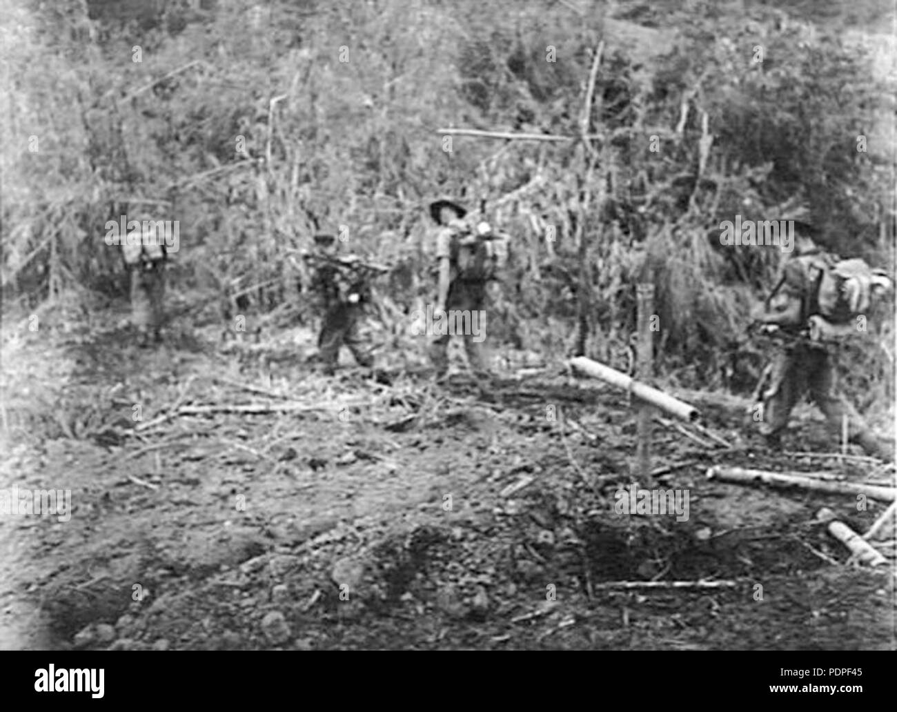 17 Australian 2-5th Inf Yamil Bn Juillet 1945 (AWM 093843 photo) Banque D'Images