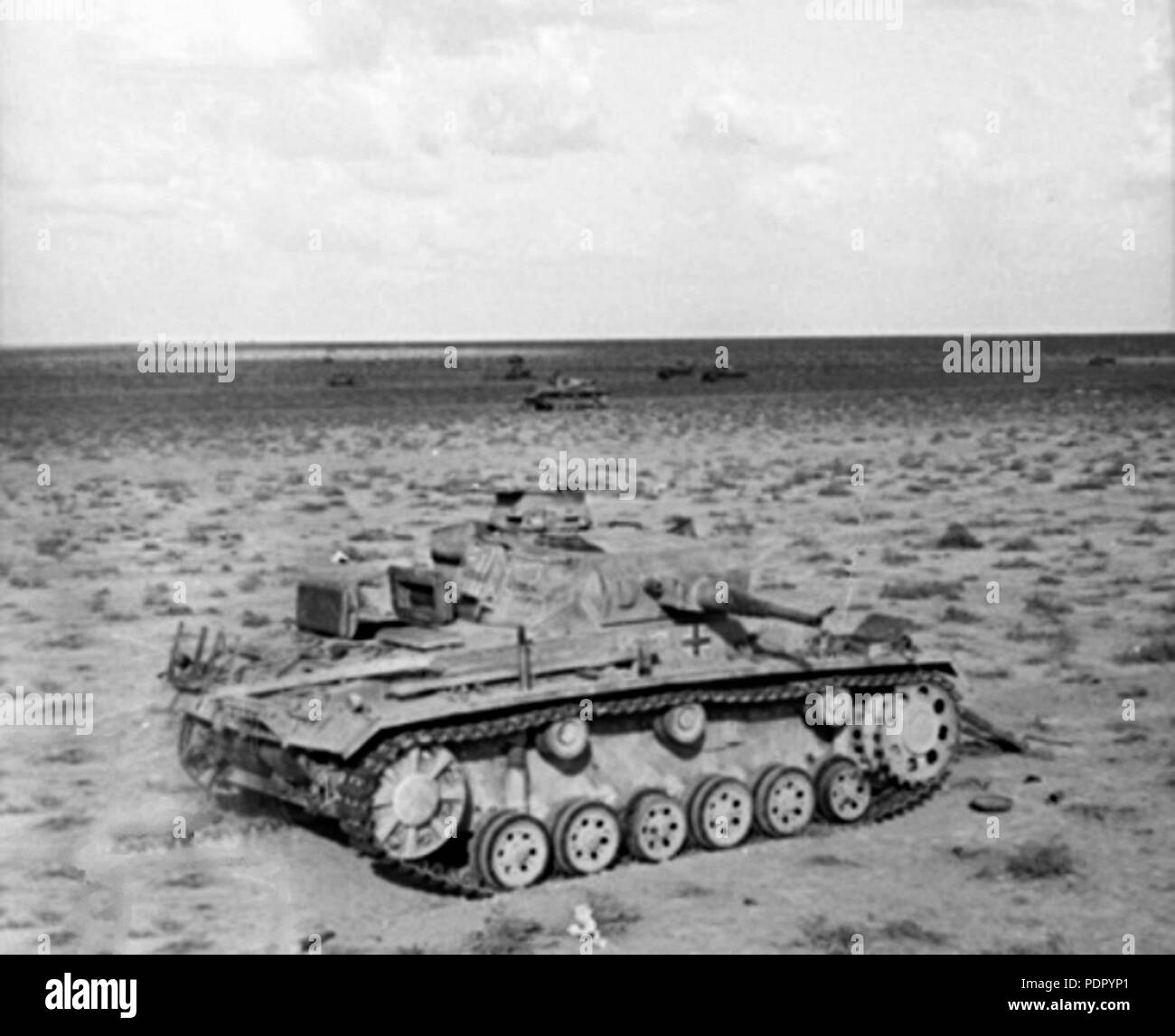 38 Panzer III endommagé près de Belhamed2 1941 Banque D'Images 38 Panzer III endommagé près de Belhamed2 1941 Banque D'Images