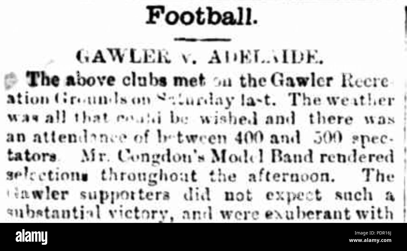49, Club de Football de Gawler, 1889 Bunyip Banque D'Images