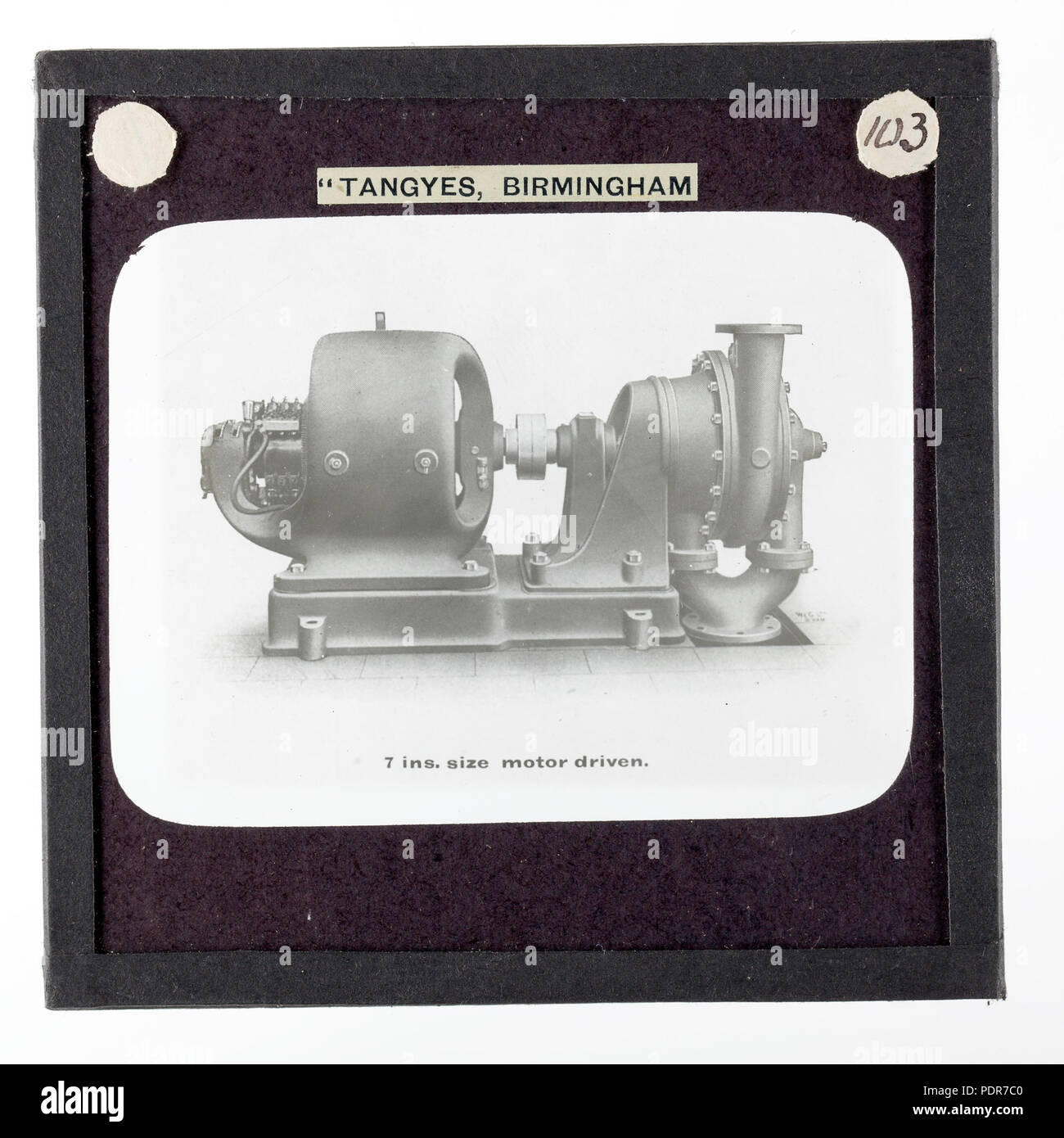 77 Diapositive - Tangyes Ltd, C Type 7 pouces pompe centrifuge, vers 1910 Banque D'Images