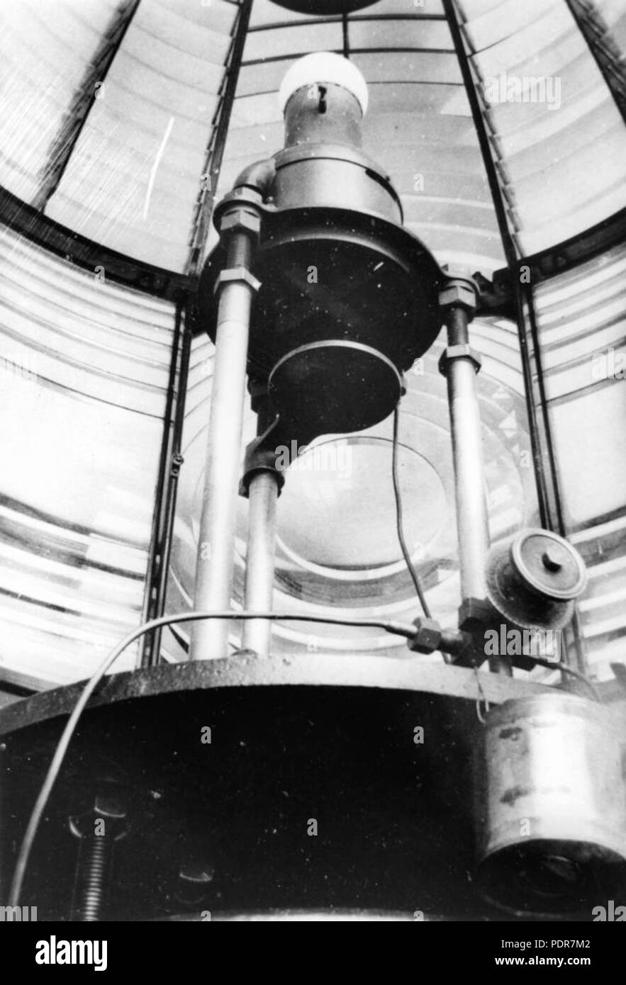 L'intérieur de la lumière 79 Head Lighthouse outarde, Queensland, ca. 1934 Banque D'Images