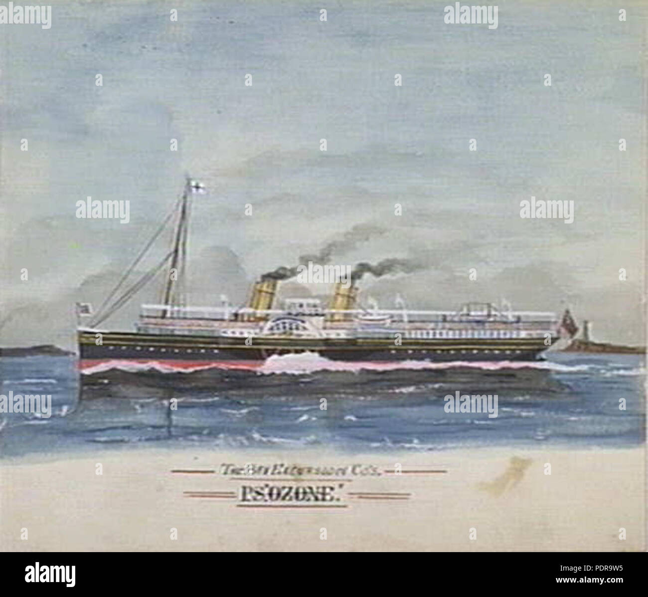 L'OZONE (93) vapeur à aubes - SLV H92.302-80 Banque D'Images