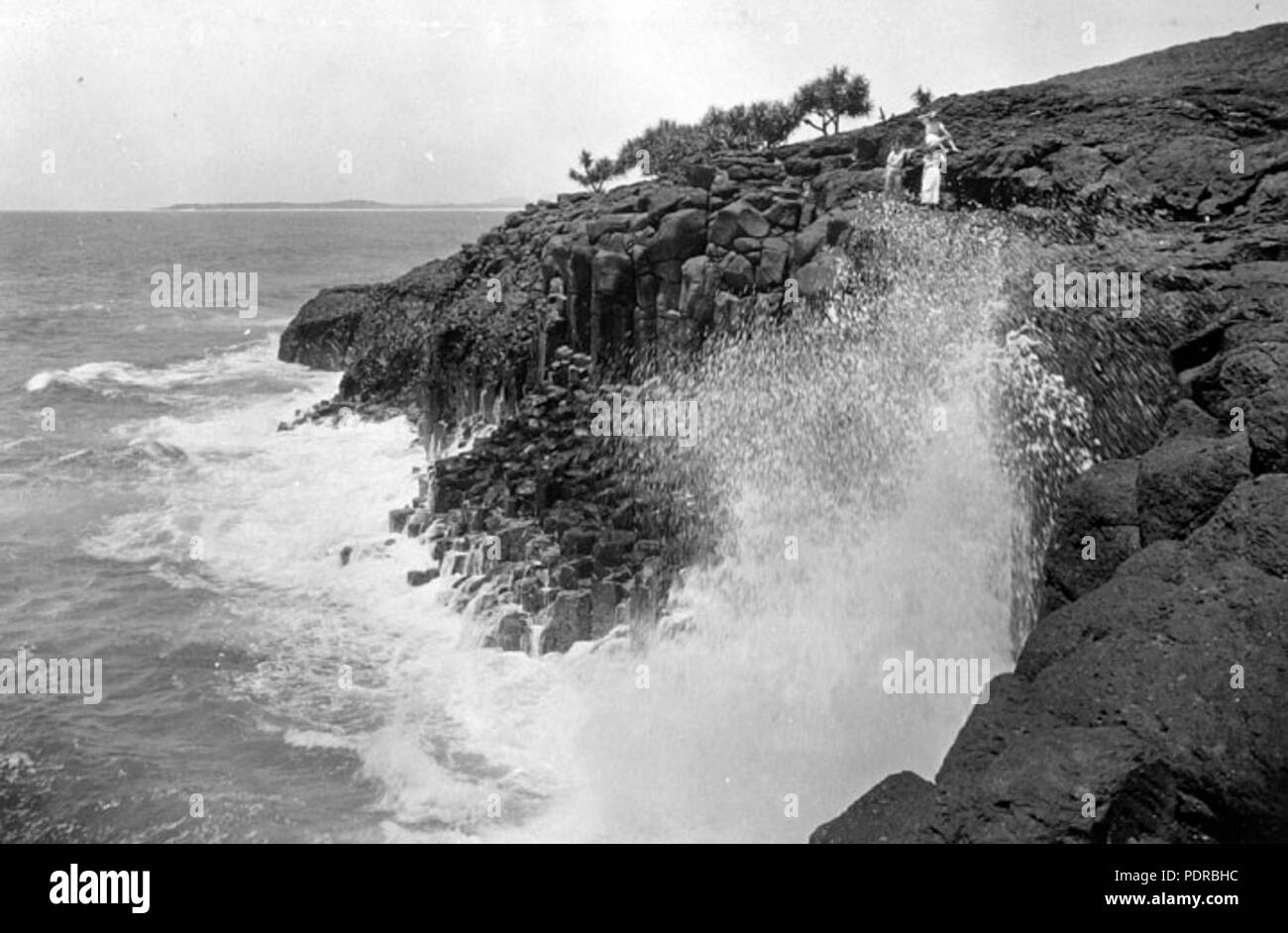 104 Archives de l'État du Queensland 1946 une mer formée à Fingal Point près de Tweed Heads c 1934 Banque D'Images