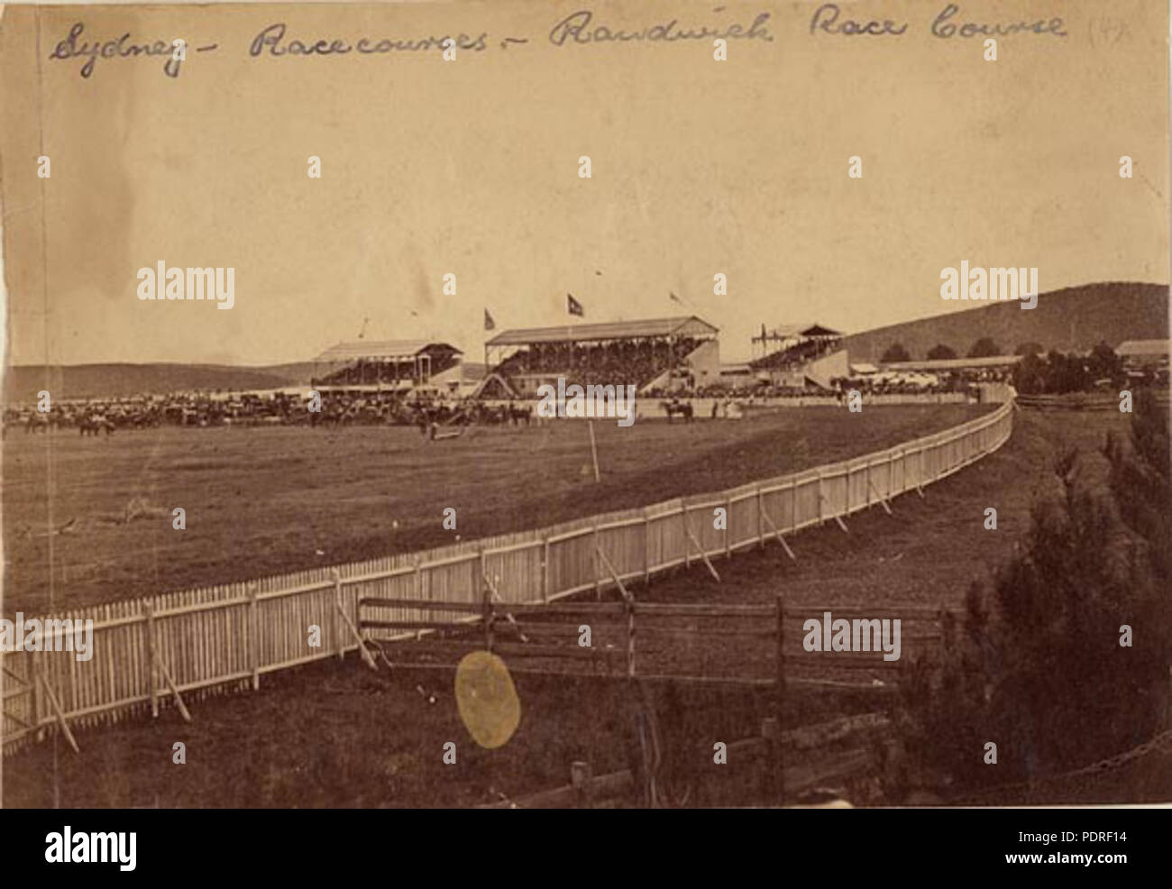 124 Hippodrome de Randwick, Sydney , 1863 par photographe inconnu de la bibliothèque d'état de la Nouvelle Galles du Sud Banque D'Images