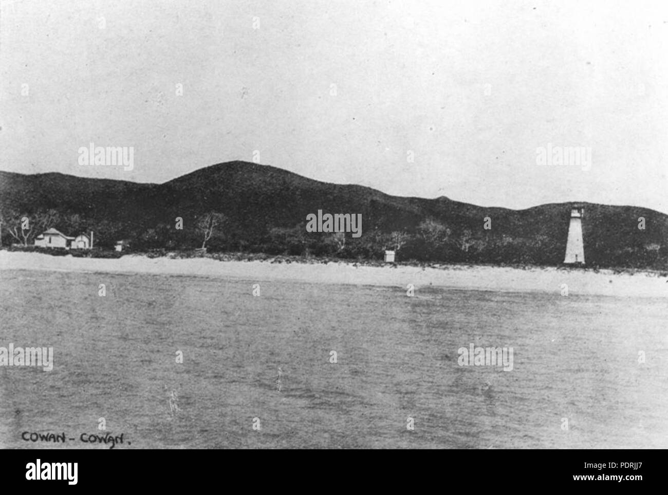 97 station pilote et phare de l'île Moreton, Cowan Cowan, 1908 Banque D'Images