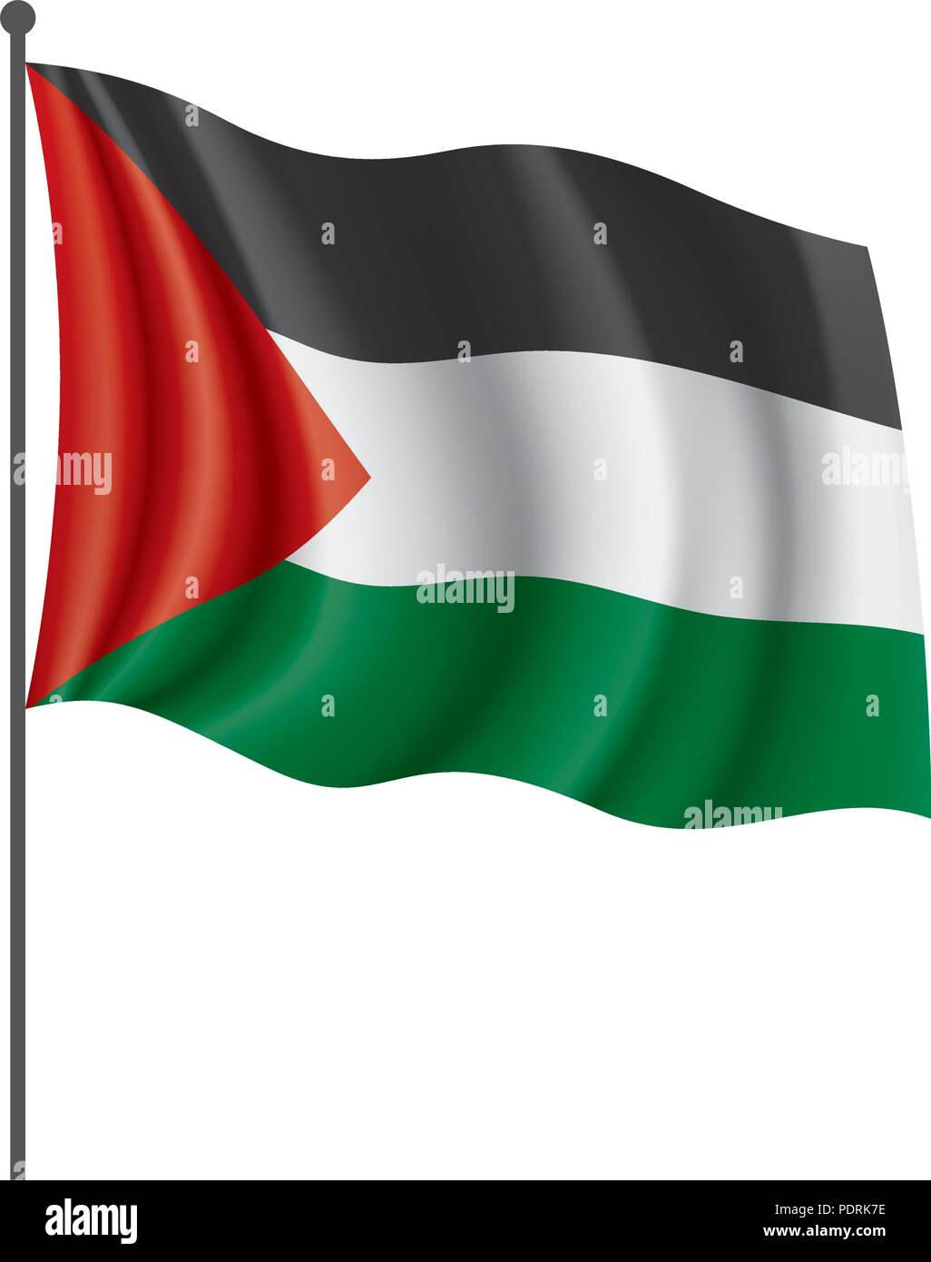 National flag palestine black white Banque d