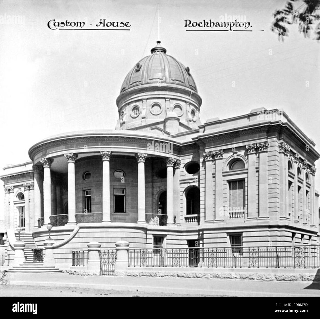 107 Archives de l'État du Queensland 2677 Customs House Quay Street Rockhampton Rockhampton c 1890 Banque D'Images