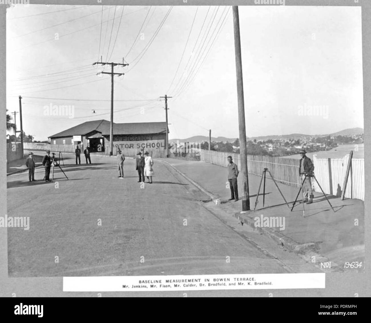 109 Archives de l'État du Queensland 3086 mesure de référence à Bowen Terrace Brisbane 19 Juin 1936 Banque D'Images