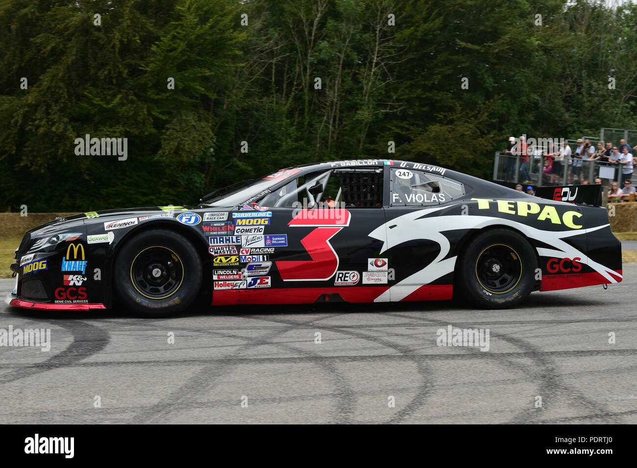 Franck Altos, Euro-RC-01 NASCAR, NASCAR, Festival of Speed - le Silver Jubilee, Goodwood Festival of Speed 2018, Motorsports, automobiles, voitures, e Banque D'Images