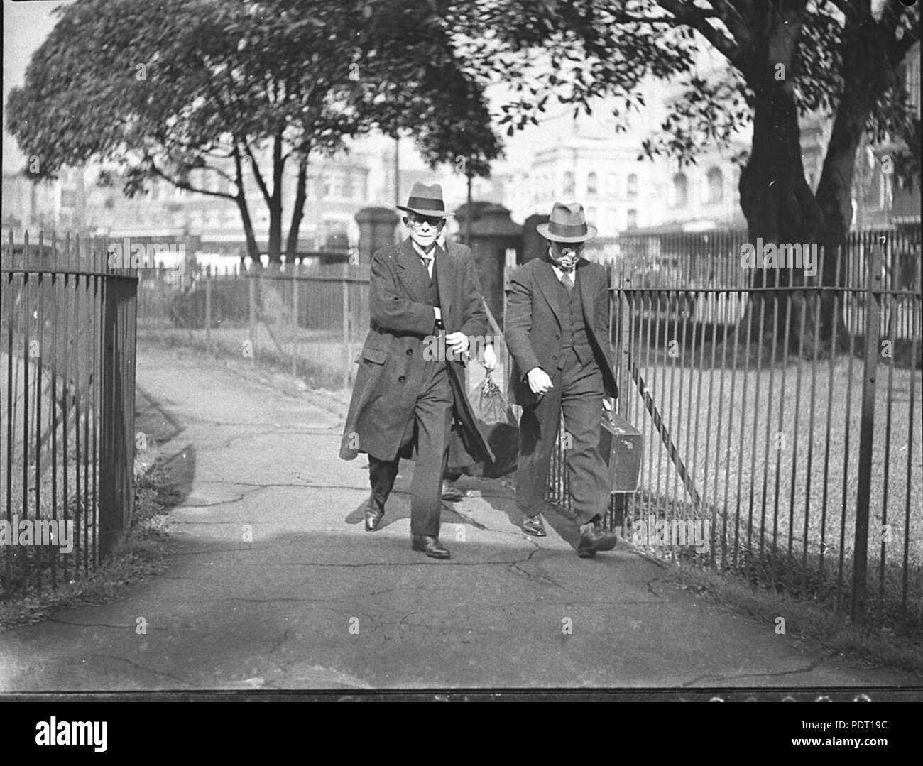 189 82223 SLNSW vieille clôture au palais de justice Banque D'Images