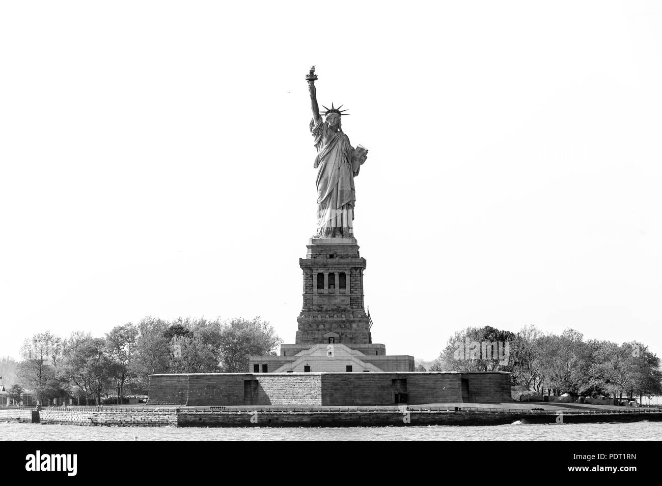 Statue de la liberté, New York City, USA. Photo en noir et blanc. Banque D'Images
