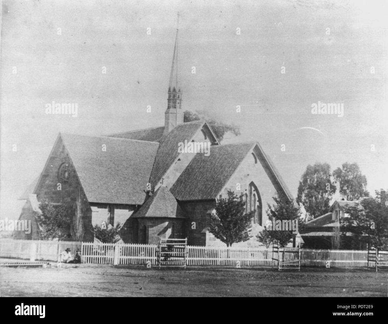 207 1 114296 StateLibQld Deuxième la Church of England, Warwick, ca. 1887 Banque D'Images