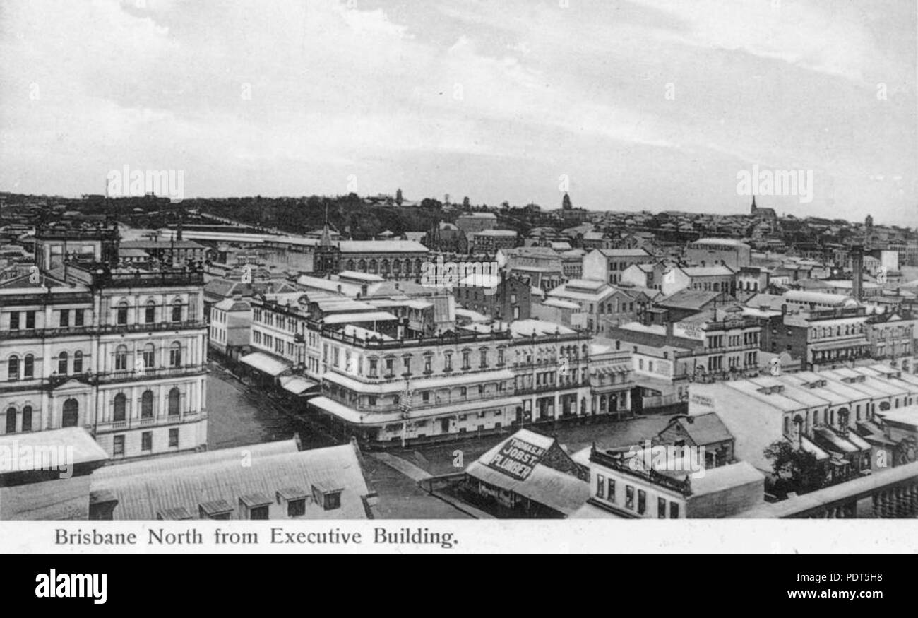 208 1 115736 StateLibQld view de Brisbane à partir de l'exécutif, ca. 1905 Banque D'Images