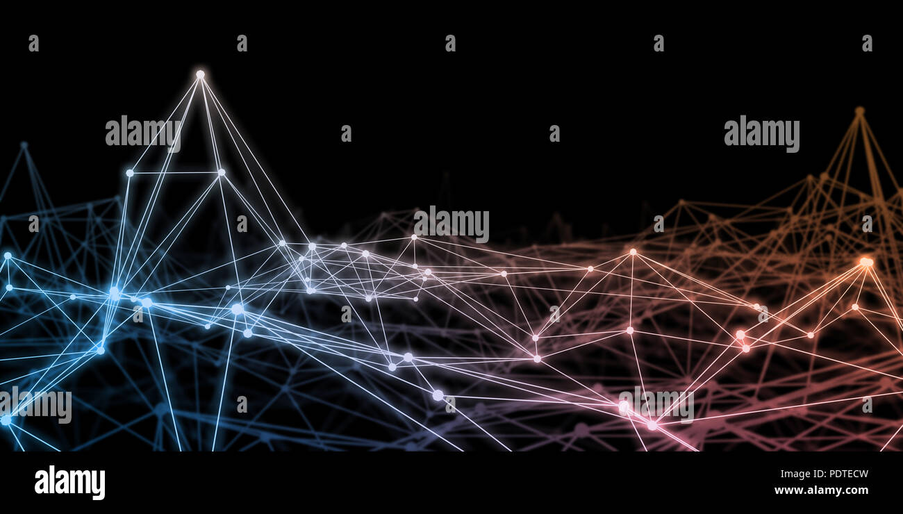 Réseau d'information en ligne comme un transfert de données numériques Banque D'Images