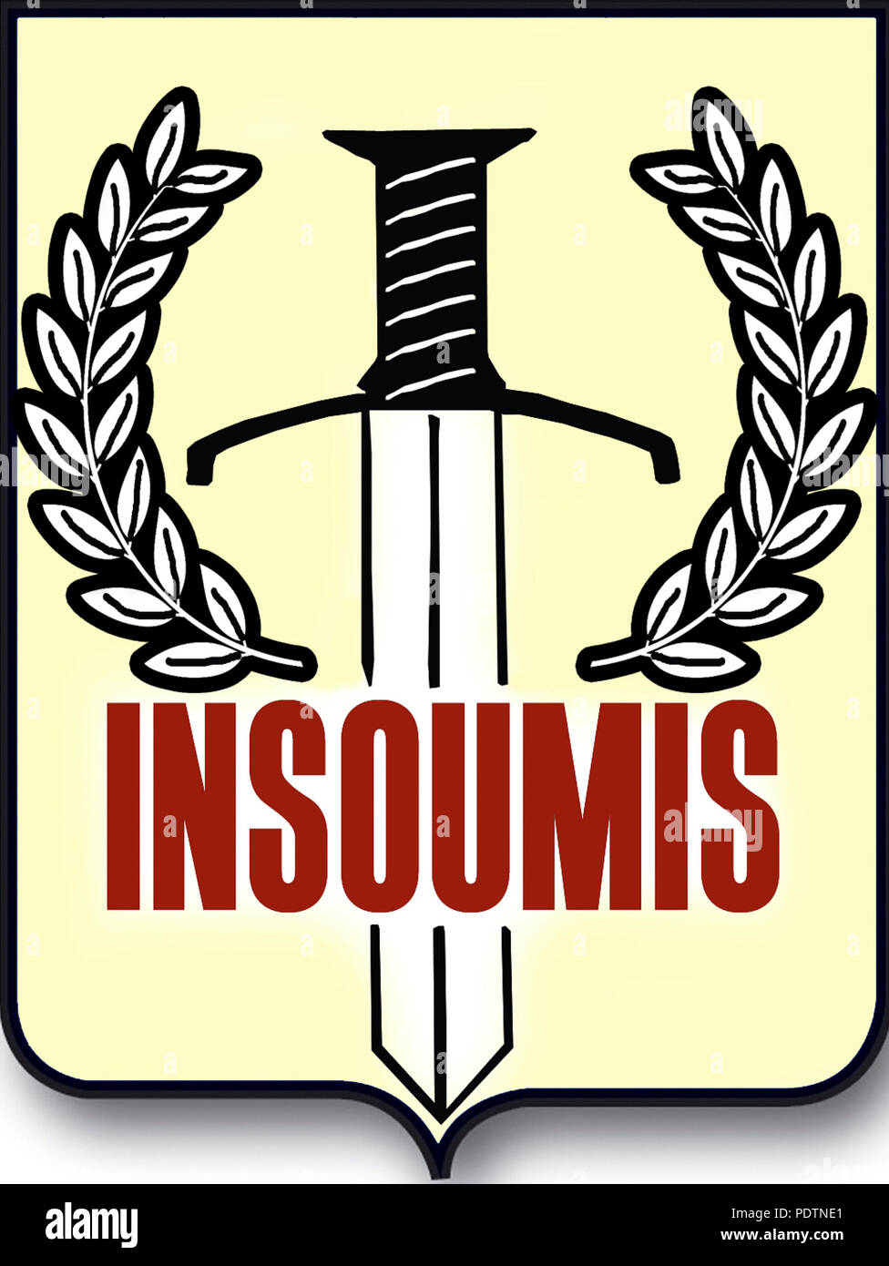 3 Ecusson des insoumis Banque D'Images 3 Ecusson des insoumis Banque D'Images