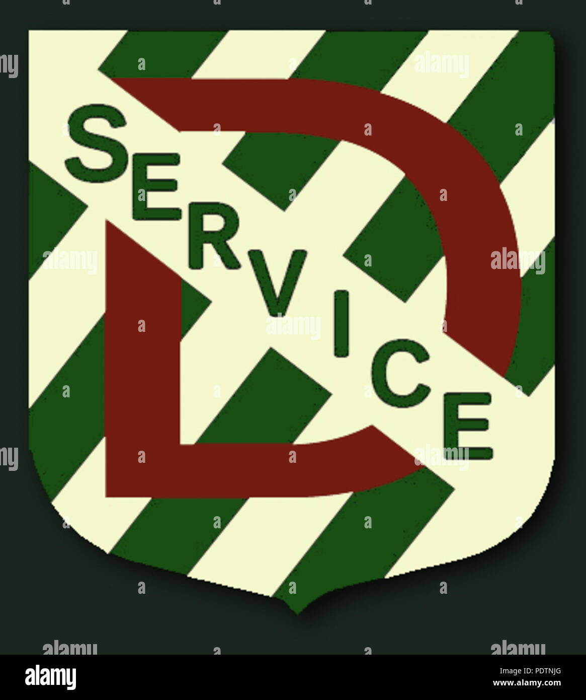 3 Ecusson ddu service D Banque D'Images