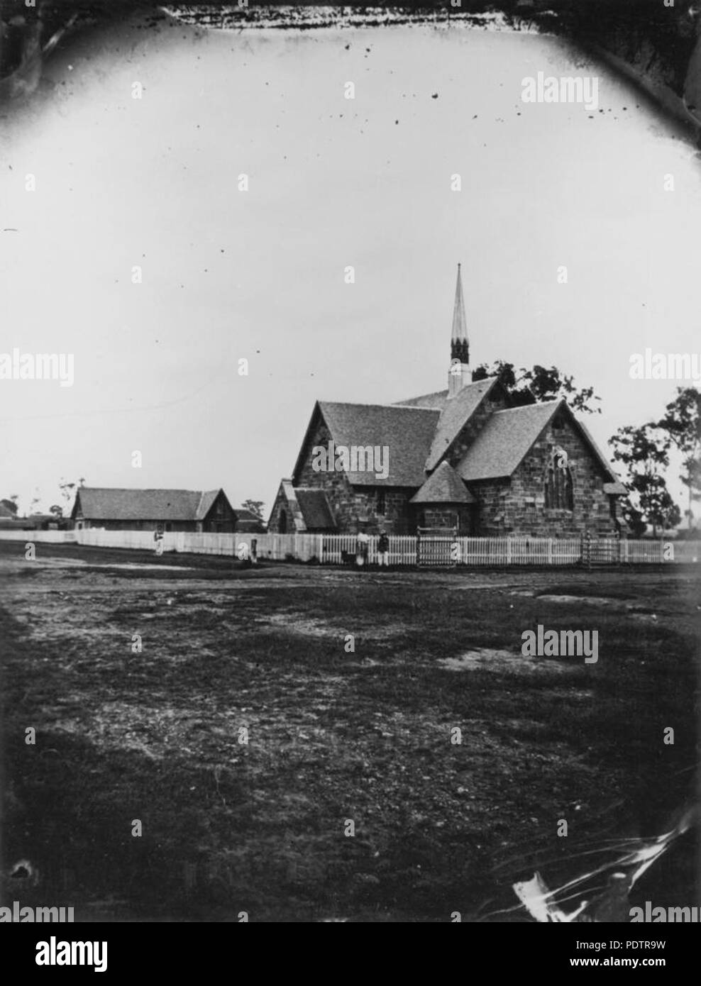 201 1 104656 StateLibQld Deuxième la Church of England, Warwick, ca. 1872 Banque D'Images