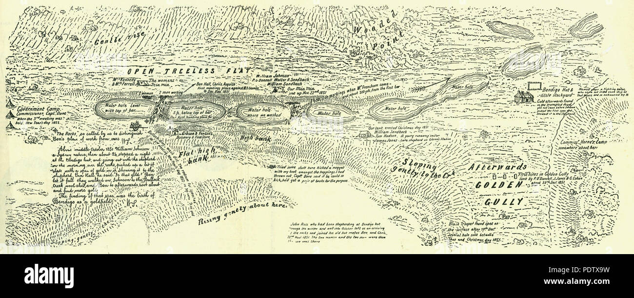 52 carré d'or à la fin de 1851 Banque D'Images