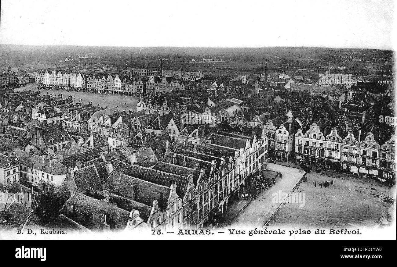 25 vue d'Arras avant la PREMIÈRE GUERRE MONDIALE Banque D'Images