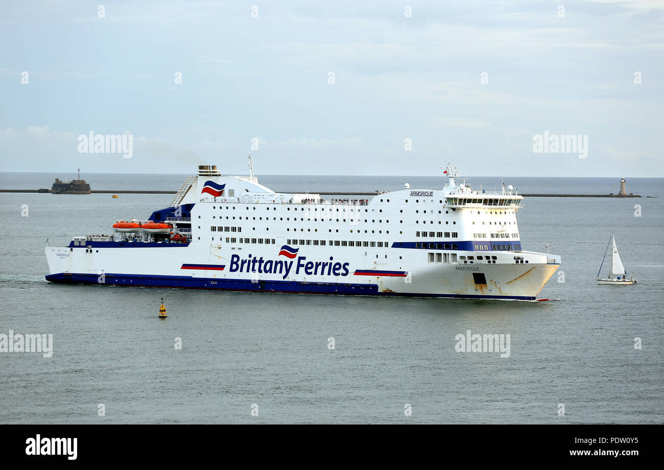 ARMORIQUE navire de Brittany Ferries, représenté à Plymouth. Banque D'Images