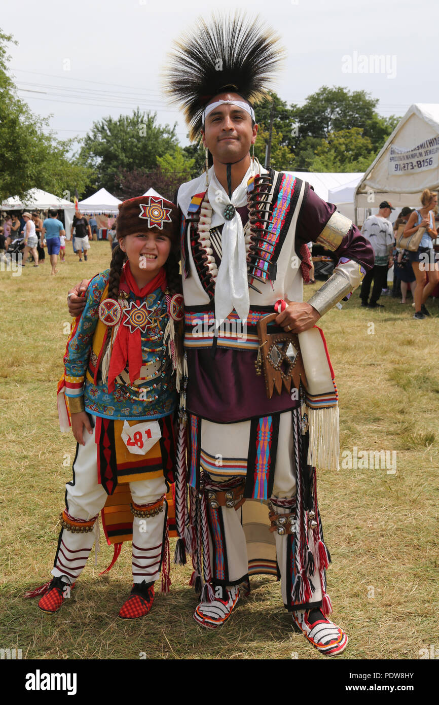 Native American non identifiés au cours de la famille 40th Annual Powwow indien américain Thunderbird Banque D'Images
