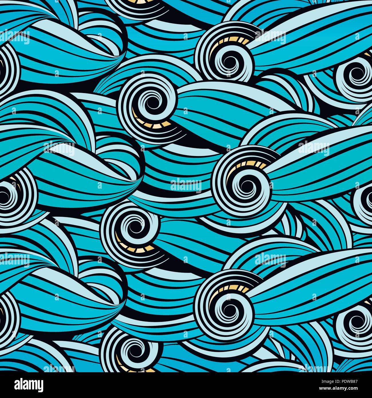 Modèle homogène abstract Sea waves Illustration de Vecteur