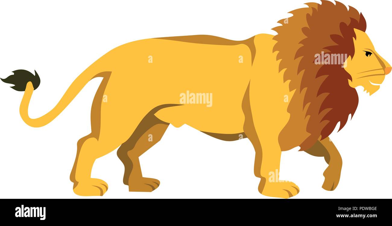 Vecteur animal de mammifères Lion Illustration de Vecteur