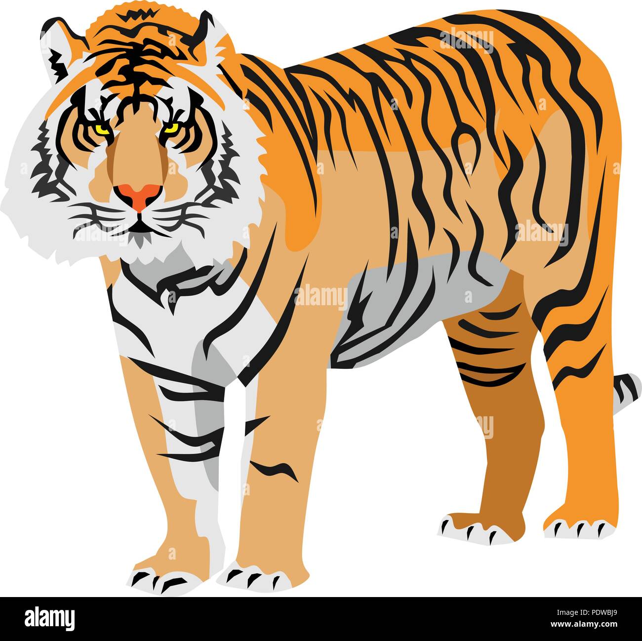 Animal de Tiger Mammal Illustration de Vecteur
