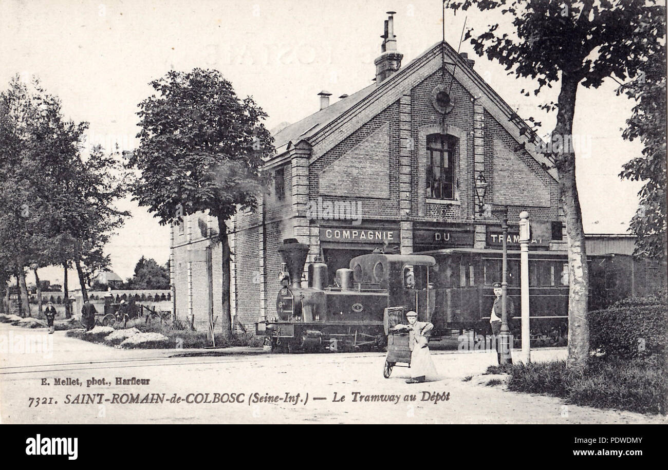 223 Mellet - 7321 SAINT-ROMAIN-DE-COLBOSC - Le Tramway au dépôt Banque D'Images