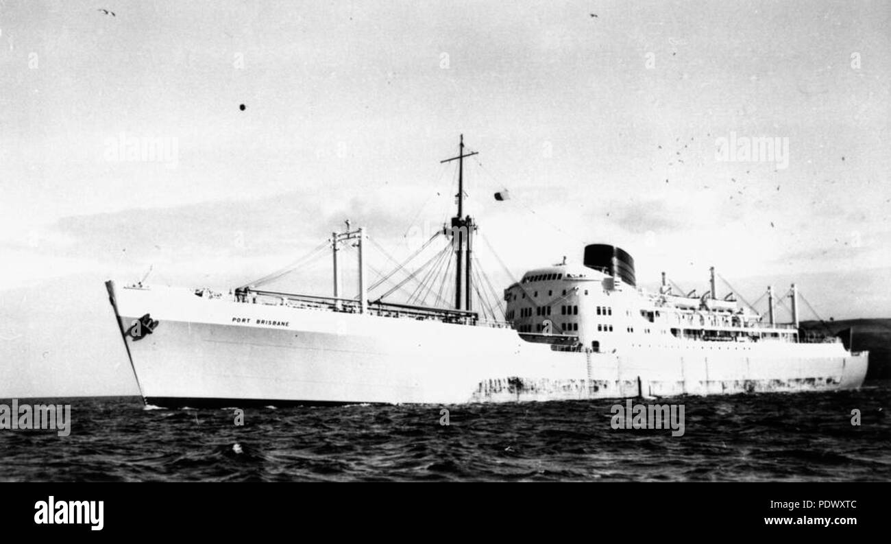 226 1 144275 StateLibQld Brisbane Port (navire) Banque D'Images