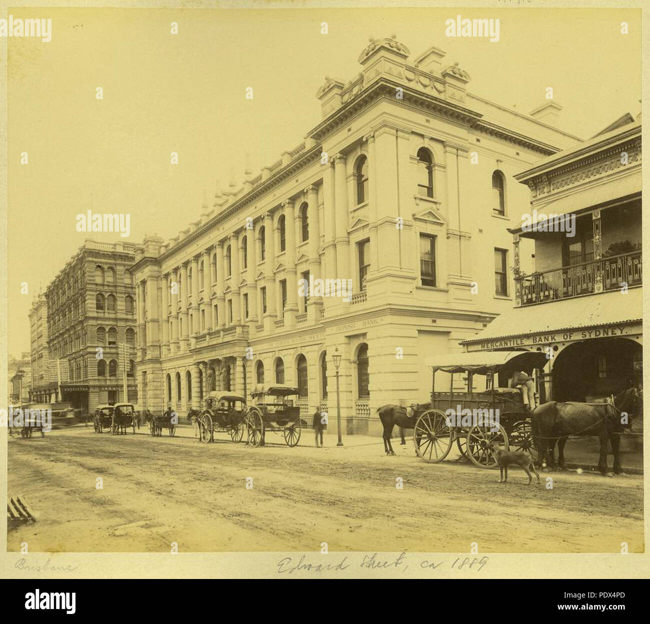 254 1 236772 StateLibQld Edward Street, Brisbane, ca. 1889 Banque D'Images